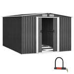 Giantz Garden Shed 2.58x3.14M w/Metal Base Sheds Outdoor Storage Workshop Shelter Sliding Door - Home & Garden > Storage