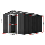 Giantz Garden Shed 2.6x3.9M w/Metal Base Sheds Outdoor Storage Workshop Tool Shelter Sliding Door - Home & Garden >