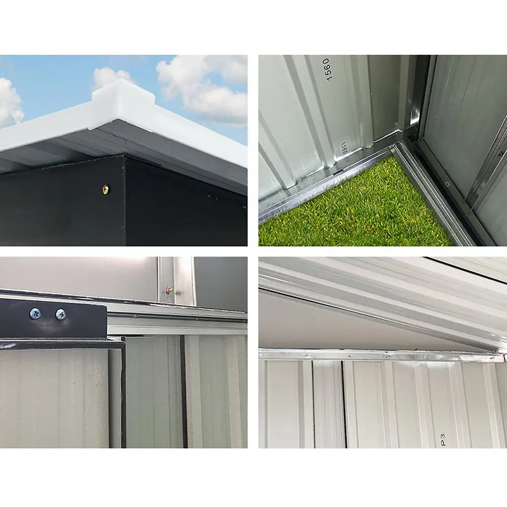 Giantz Garden Shed 2.6x3.9M w/Metal Base Sheds Outdoor Storage Workshop Tool Shelter Sliding Door - Home & Garden >