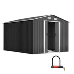 Giantz Garden Shed 2.6x3.9M w/Metal Base Sheds Outdoor Storage Workshop Tool Shelter Sliding Door - Home & Garden >