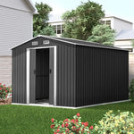 Giantz Garden Shed 2.6x3.9M w/Metal Base Sheds Outdoor Storage Workshop Tool Shelter Sliding Door - Home & Garden >