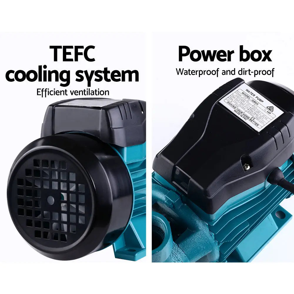 Giantz Peripheral Water Pump Garden Boiler Car Wash Auto Irrigation House QB60 - Home & Garden > Pool & Accessories