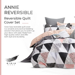 Gioia Casa 100% Cotton Annie Reversible Printed Quilt Cover Set - Super King Size - Home & Garden > Bedding > Quilts &