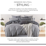 Gioia Casa 100% Cotton Manhattan Reversible Printed Quilt Cover Set - Super King Size - Home & Garden > Bedding >