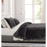Gioia Casa 2 in 1 Teddy Sherpa Quilt Cover Set and Blanket (Charcoal Super King) - Home & Garden > Bedding > Quilts &