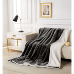 Gioia Casa 2 in 1 Teddy Sherpa Quilt Cover Set and Blanket (Charcoal Super King) - Home & Garden > Bedding > Quilts &