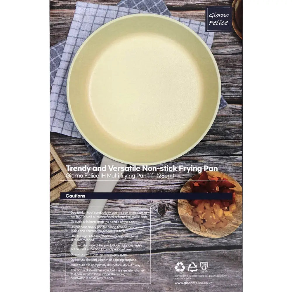 Giorno Felice IH Frypan 28cm Ceramic Non-Stick Frying Pan Induction - Home & Garden > Kitchenware