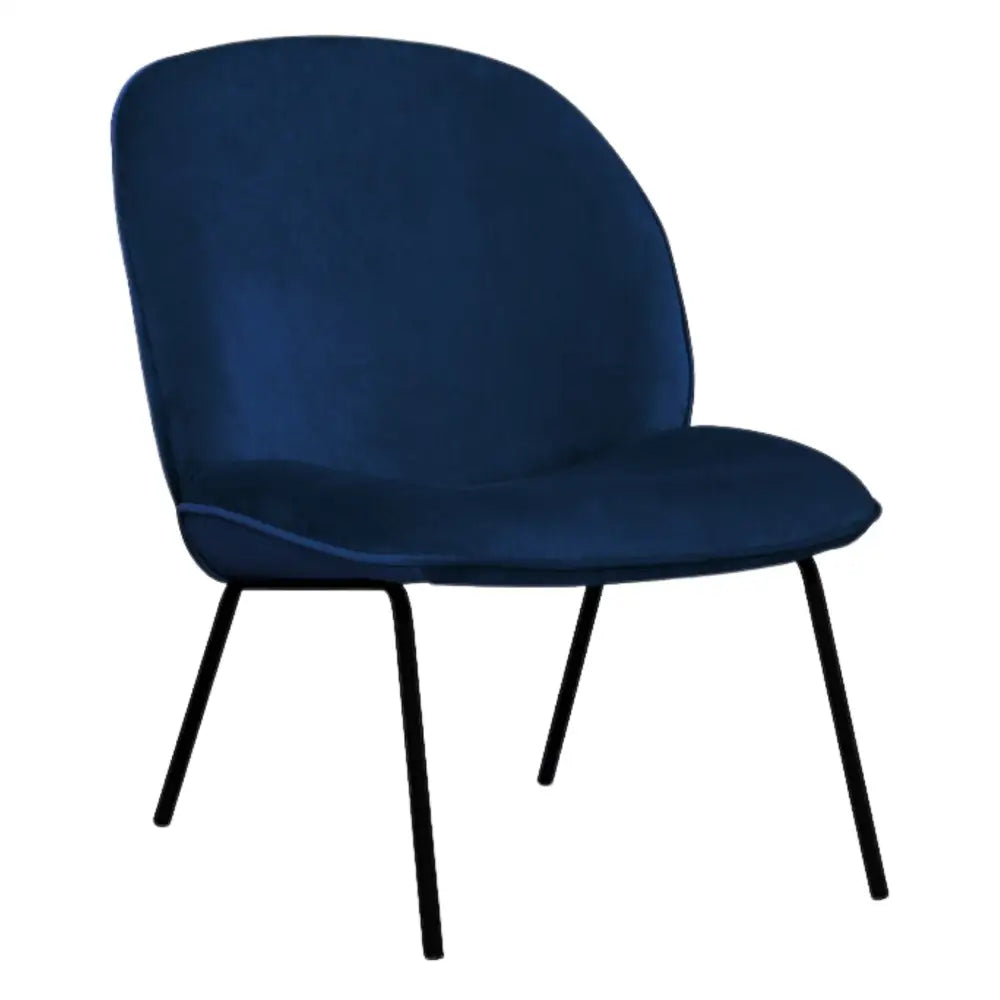 Giovanna Fabric Occasional Accent Chair Navy - Furniture > Sofas