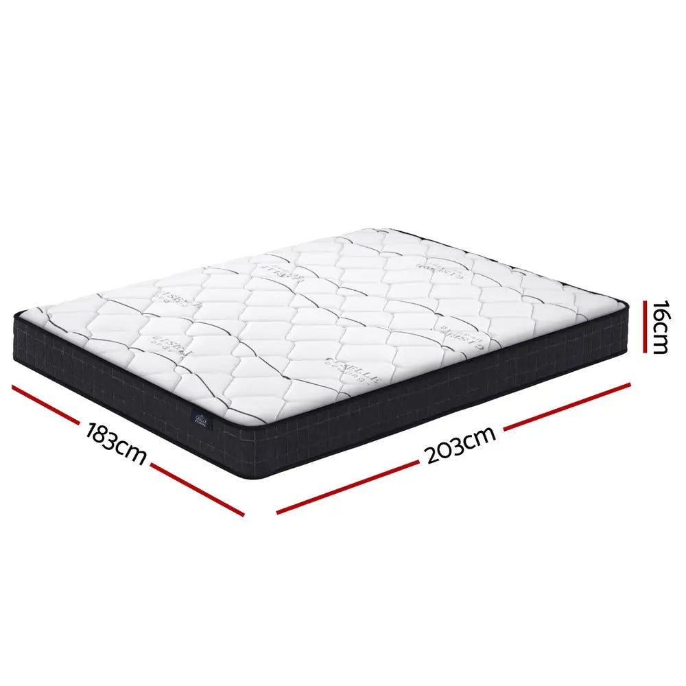 Giselle Bedding 16cm Mattress Medium Firm King - Furniture > Mattresses > King Size Mattress