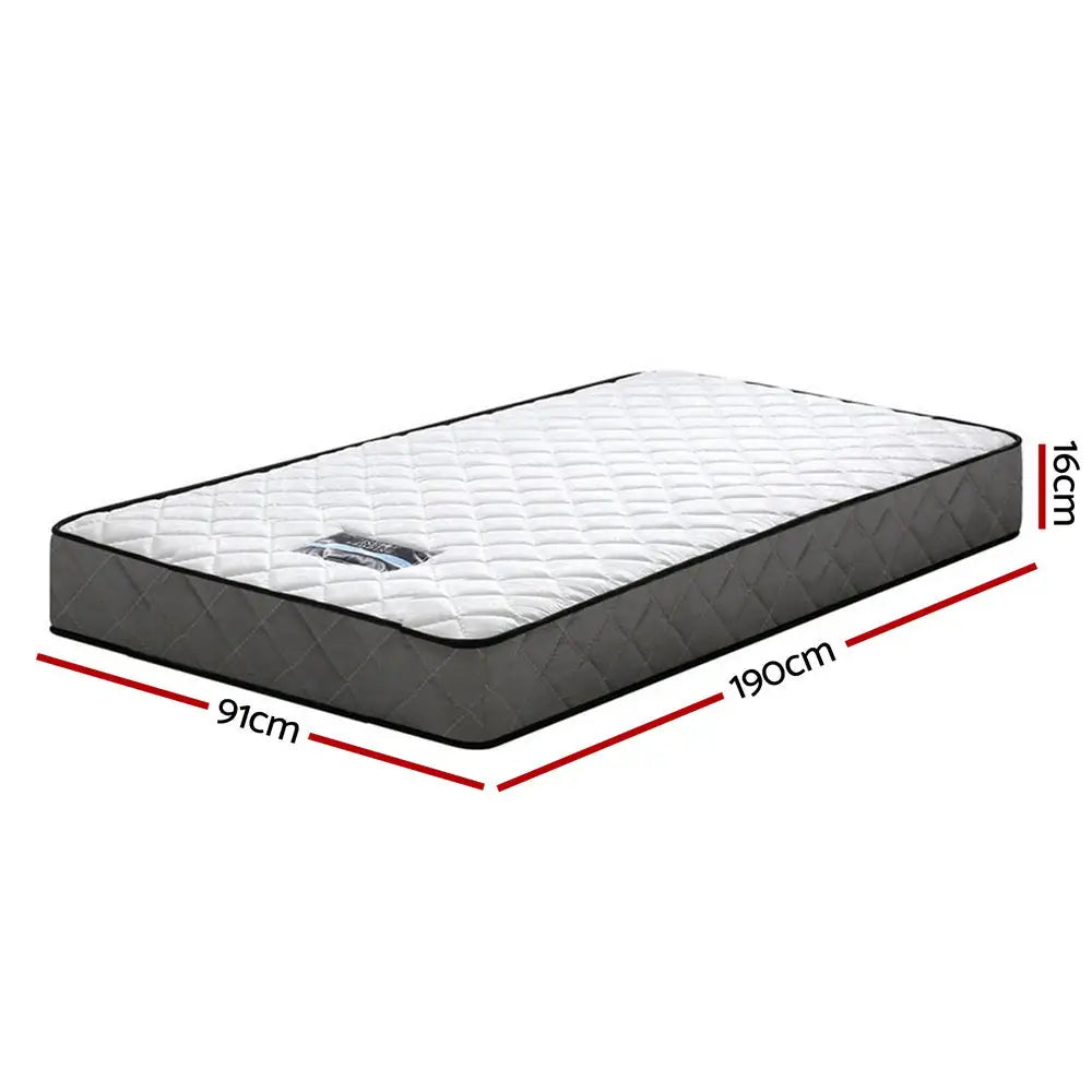 Giselle Bedding 16cm Mattress Tight Top Single - Furniture > Mattresses