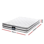 Giselle Bedding 21cm Mattress Pillow Top King - Furniture > Mattresses