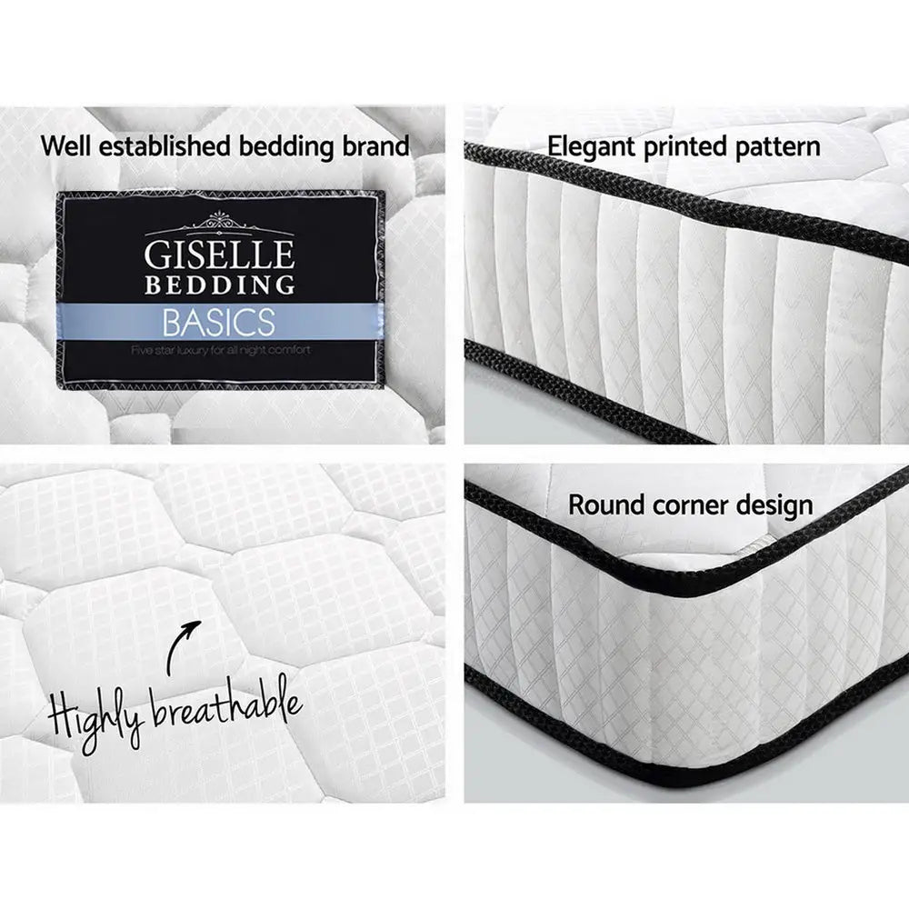 Giselle Bedding 21cm Mattress Tight Top Queen - Furniture > Mattresses