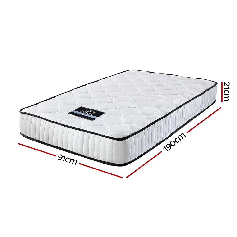 Giselle Bedding 21cm Mattress Tight Top Single - Furniture > Mattresses