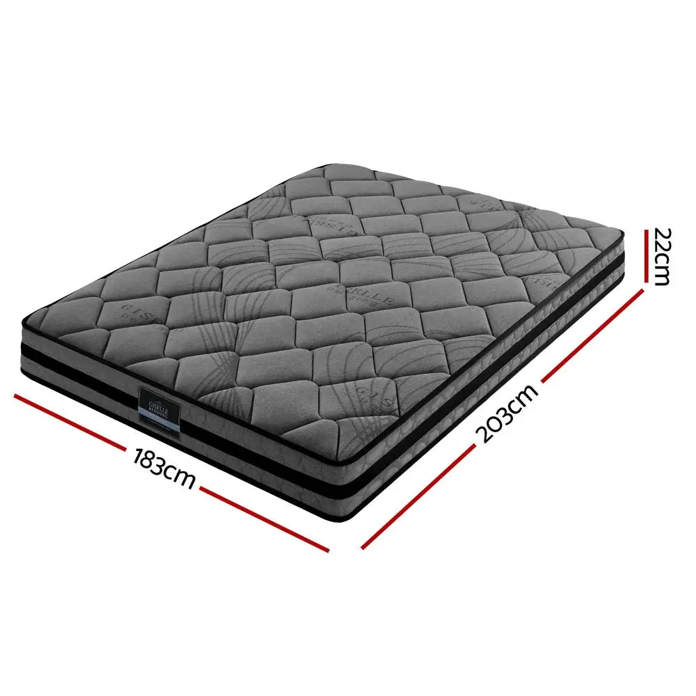 Giselle Bedding 22cm Mattress Medium Firm King - Furniture > Mattresses > King Size Mattress