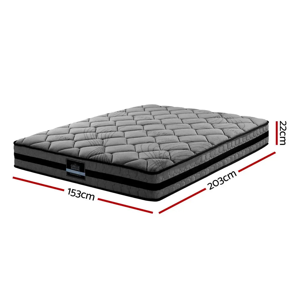 Giselle Bedding 22cm Mattress Medium Firm Queen - Furniture > Mattresses