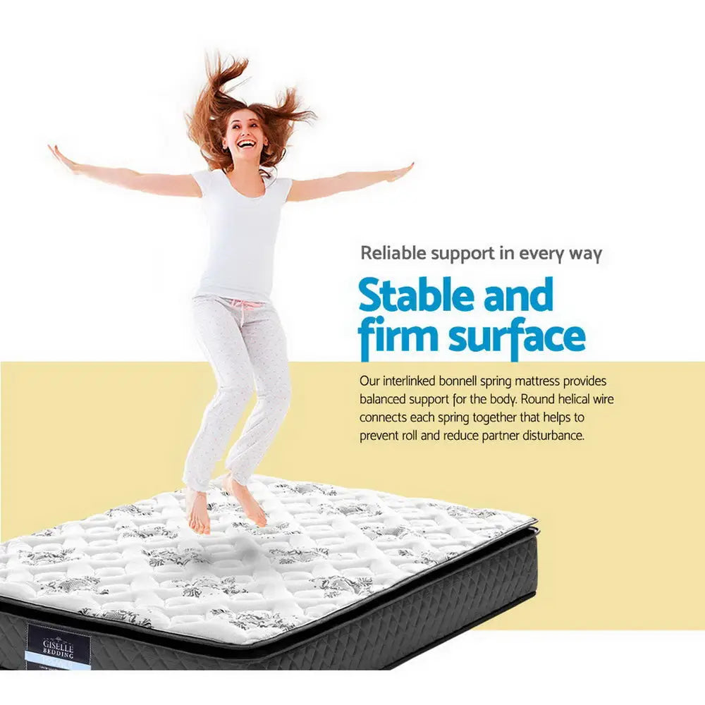 Giselle Bedding 24cm Mattress Pillow Top King Single - Furniture > Mattresses