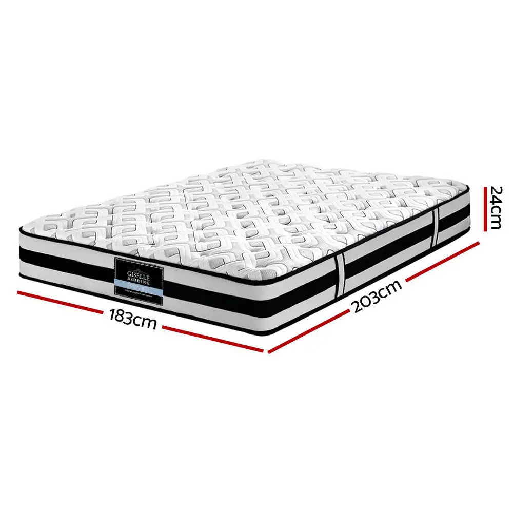 Giselle Bedding 24cm Mattress Super Firm King - Furniture > Mattresses