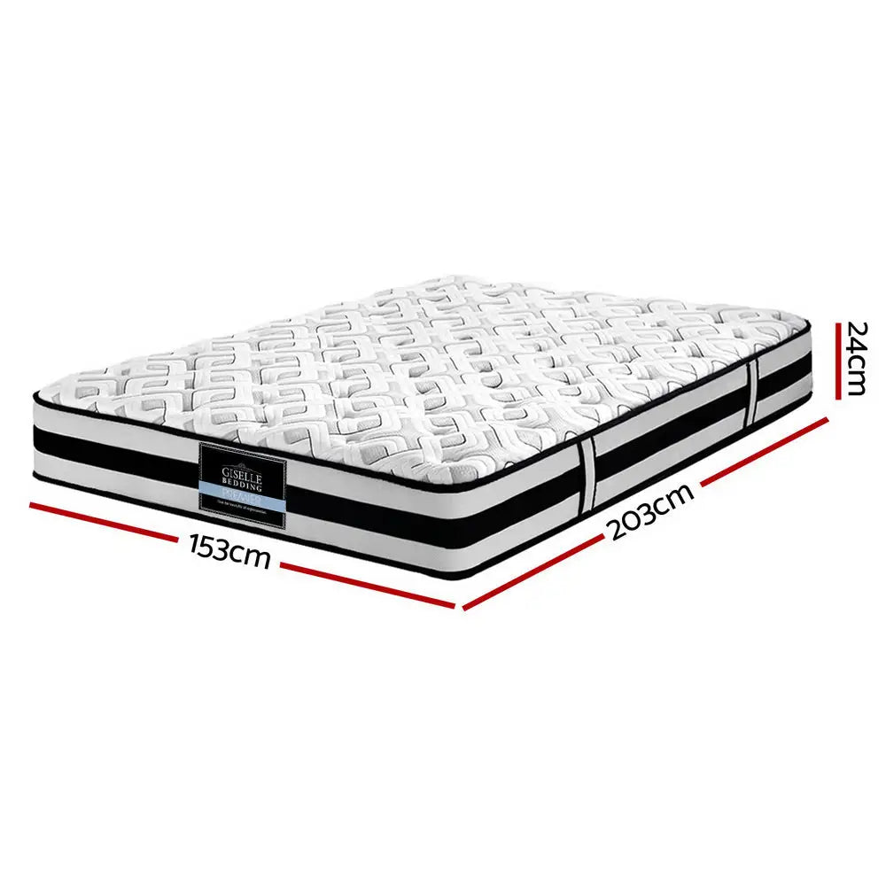 Giselle Bedding 24cm Mattress Super Firm Queen - Furniture > Mattresses