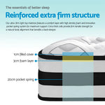 Giselle Bedding 24cm Mattress Super Firm Queen - Furniture > Mattresses