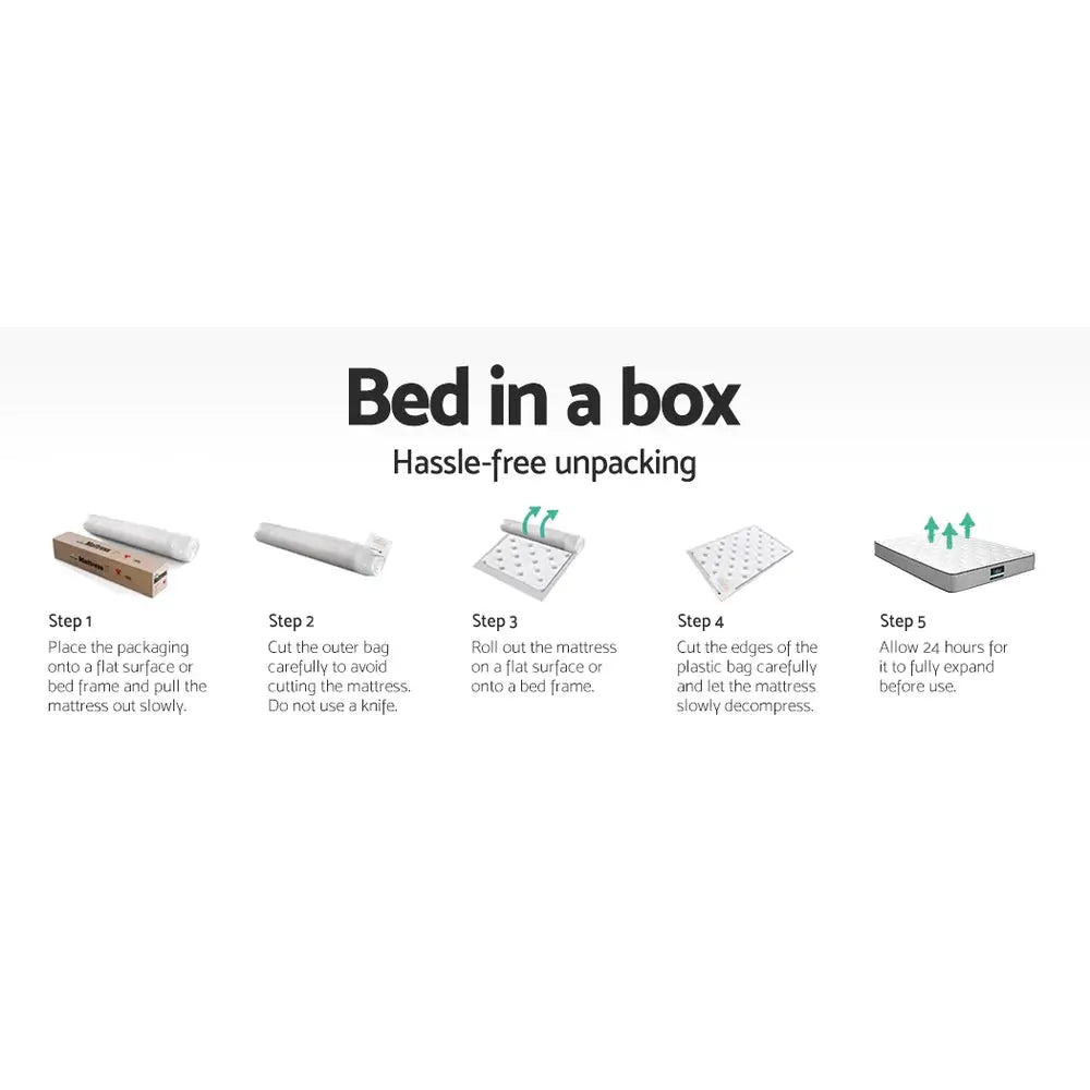 Giselle Bedding 27cm Mattress Double-sided Flippable Layer King Single - Furniture > Mattresses