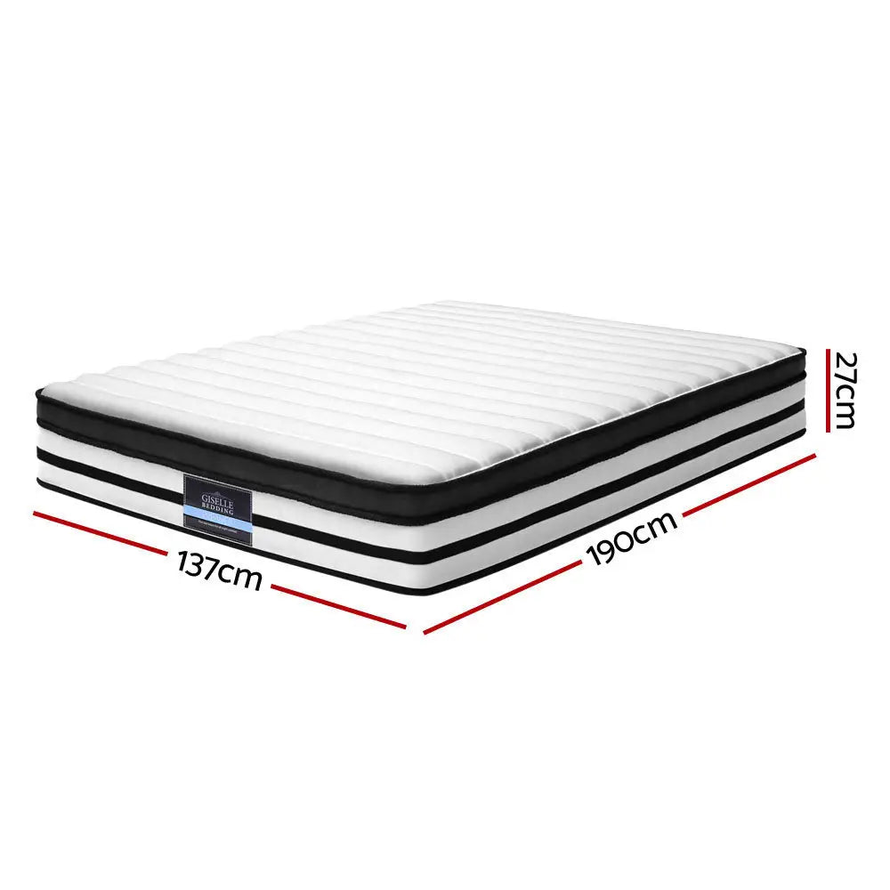 Giselle Bedding 27cm Mattress Euro Top Double - Furniture > Mattresses
