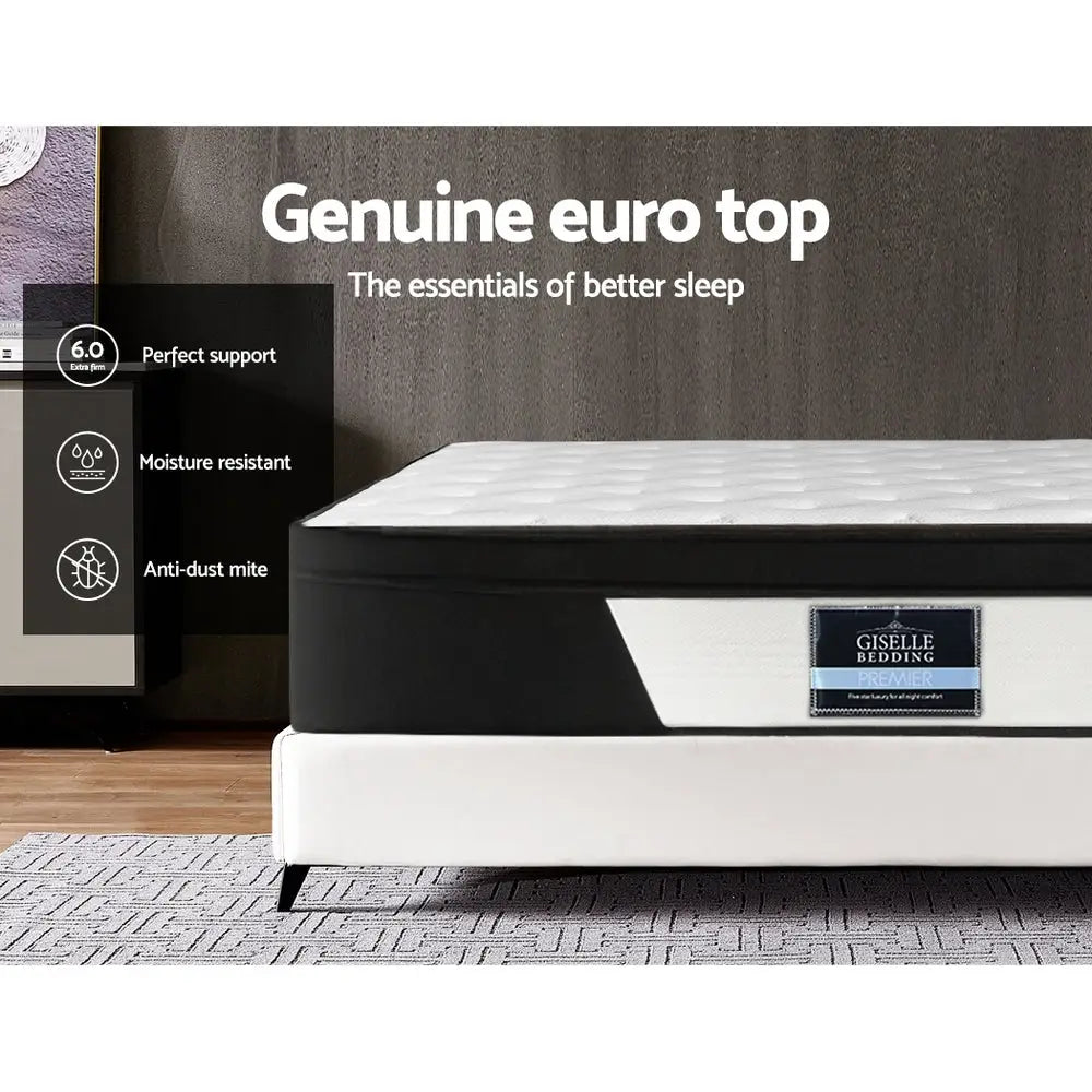 Giselle Bedding 30cm Mattress Euro Top Double - Furniture > Mattresses
