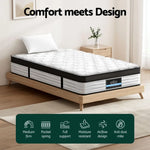 Giselle Bedding 31cm Mattress Euro Top King Single - Furniture > Mattresses > Single Mattress