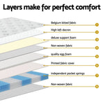 Giselle Bedding 31cm Mattress Euro Top King Single - Furniture > Mattresses > Single Mattress