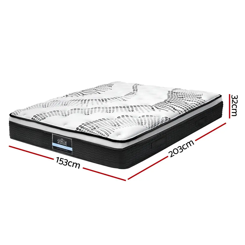 Giselle Bedding 32cm Mattress Euro Top Queen - Furniture > Mattresses
