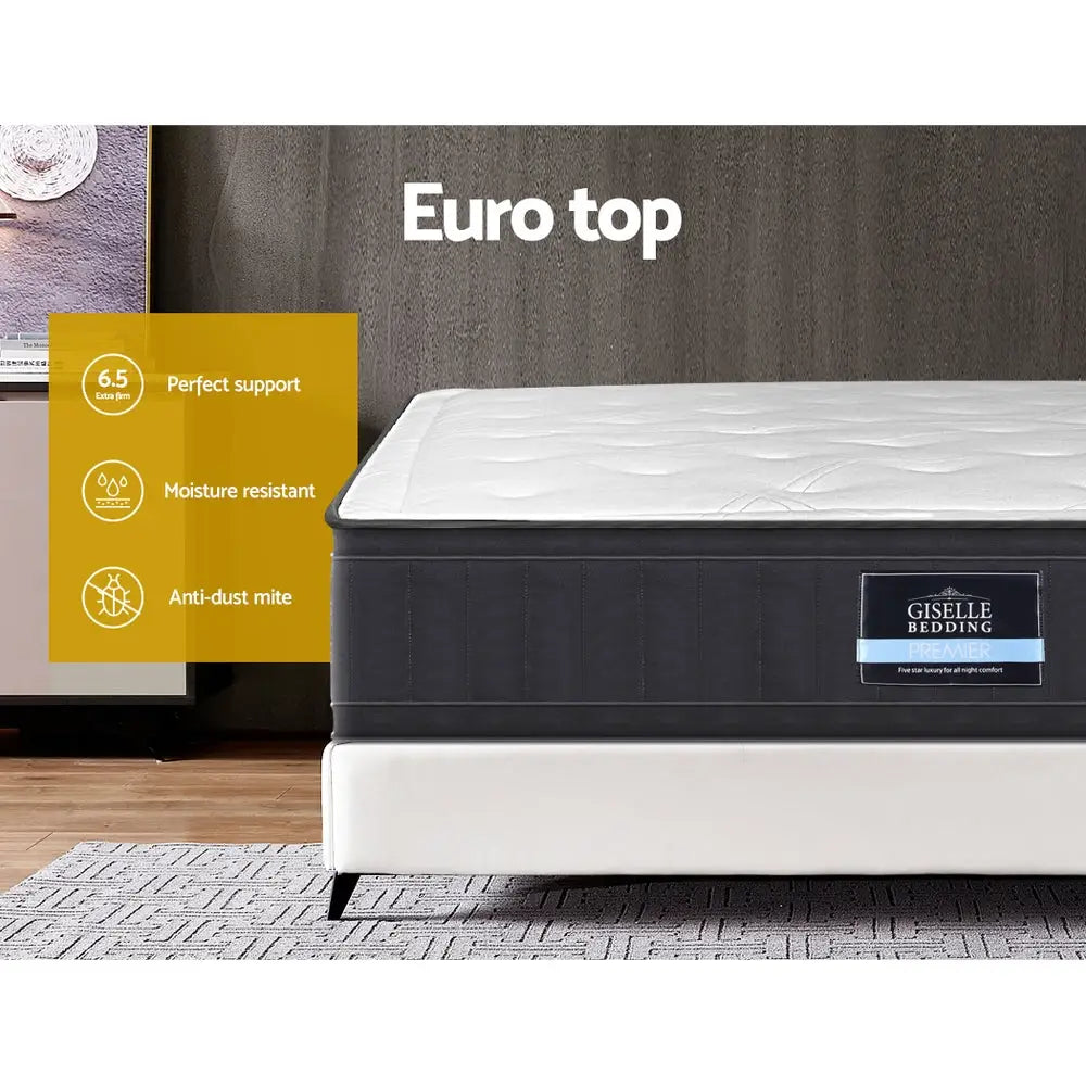 Giselle Bedding 32cm Mattress Euro Top Queen - Furniture > Mattresses