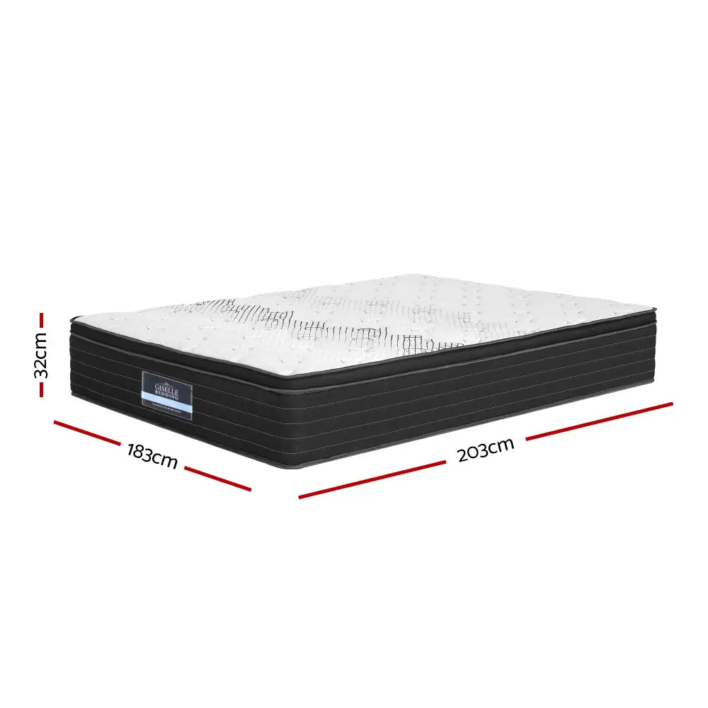 Giselle Bedding 32cm Mattress Extra Firm King - Furniture > Mattresses