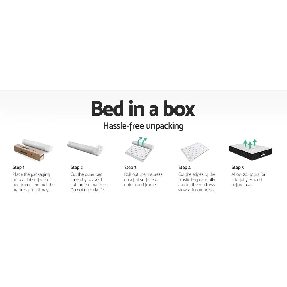 Giselle Bedding 32cm Mattress Extra Firm Queen - Furniture > Mattresses