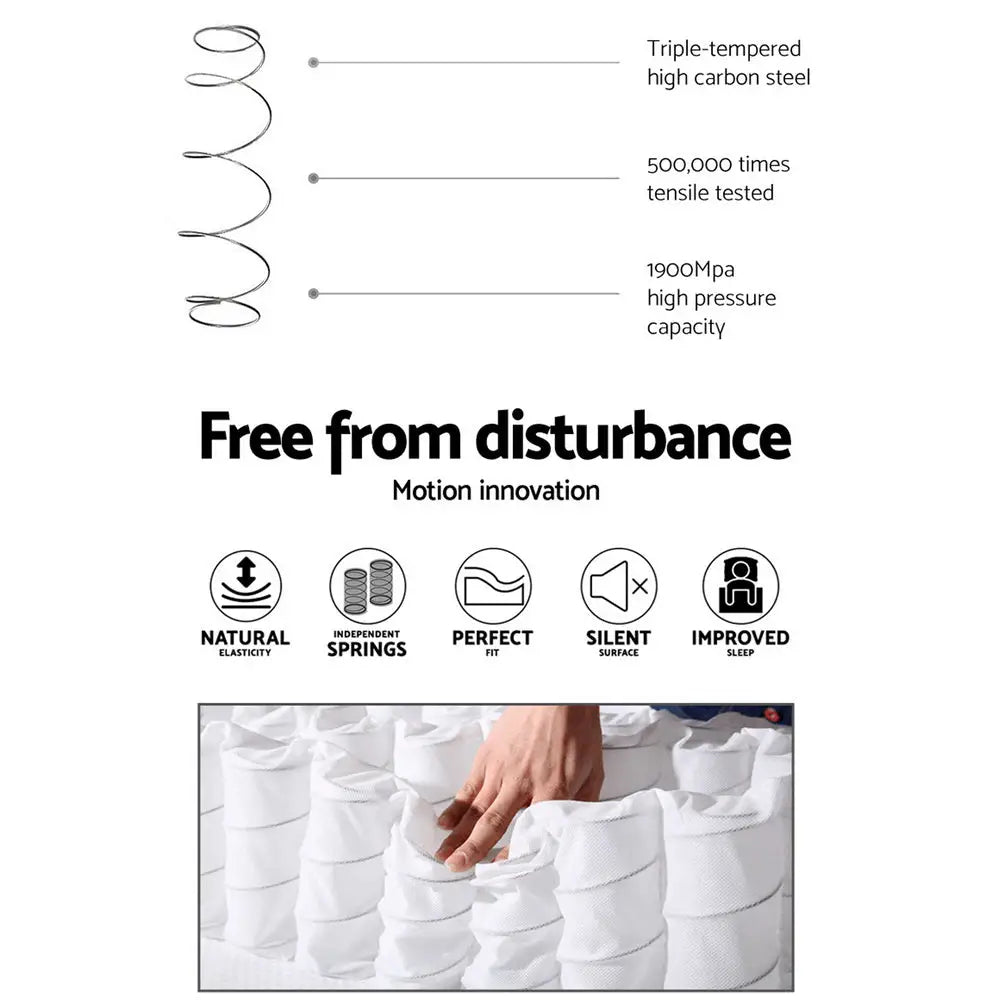 Giselle Bedding 34cm Mattress Cool Gel Memory Foam 7 Zone Queen - Furniture > Mattresses