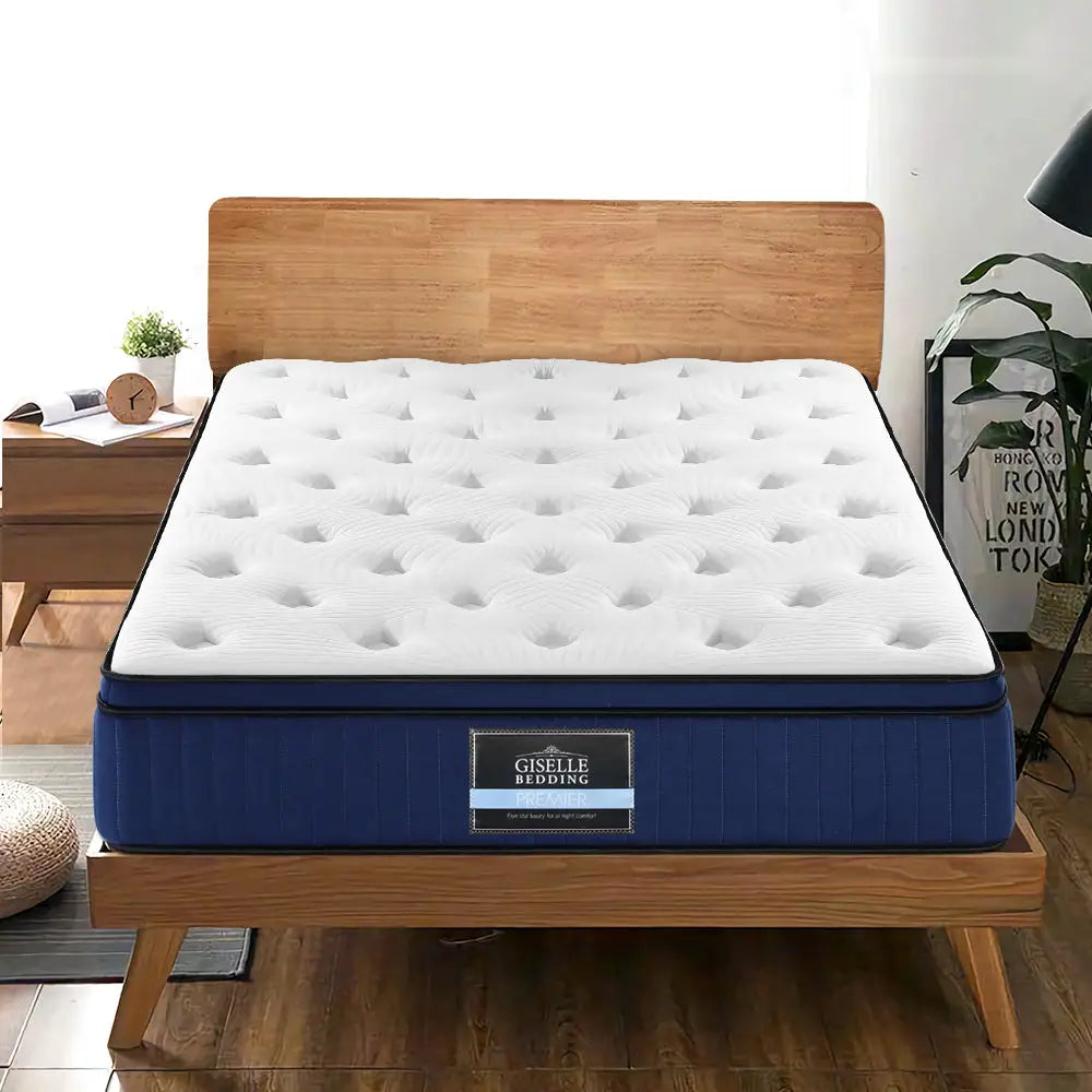 Giselle Bedding 34cm Mattress Cool Gel Memory Foam 7 Zone Queen - Furniture > Mattresses