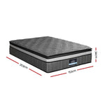 Giselle Bedding 34cm Mattress Double Layer Pocket Spring Queen - Furniture > Mattresses