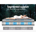 Giselle Bedding 34cm Mattress Double Layer Pocket Spring Queen - Furniture > Mattresses