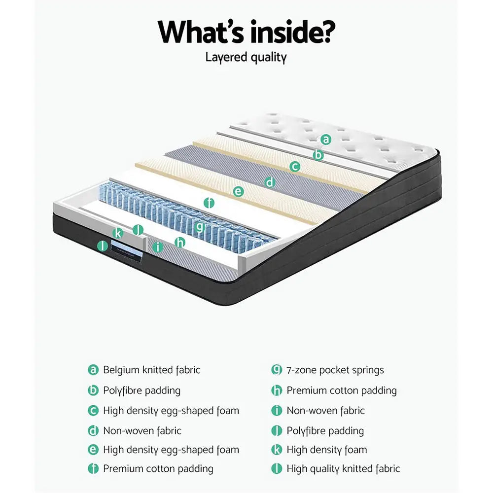 Giselle Bedding 34cm Mattress Euro Top King - Furniture > Mattresses