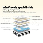 Giselle Bedding 34cm Mattress Euro Top Pocket Spring Queen - Furniture > Mattresses