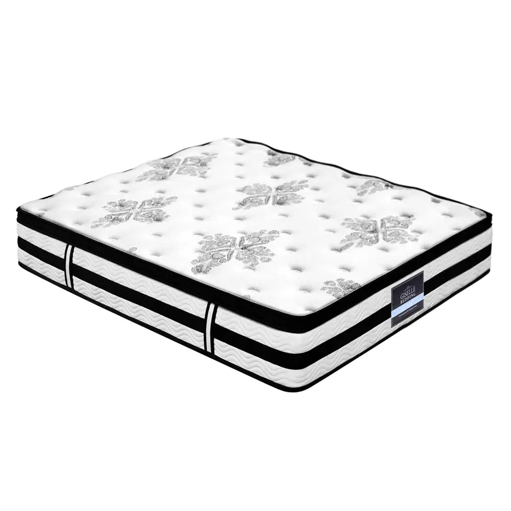 Giselle Bedding 34cm Mattress Euro Top Pocket Spring Queen - Furniture > Mattresses