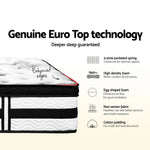 Giselle Bedding 34cm Mattress Euro Top Pocket Spring Queen - Furniture > Mattresses