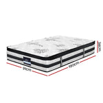 Giselle Bedding 34cm Mattress Euro Top Pocket Spring Single - Furniture > Mattresses