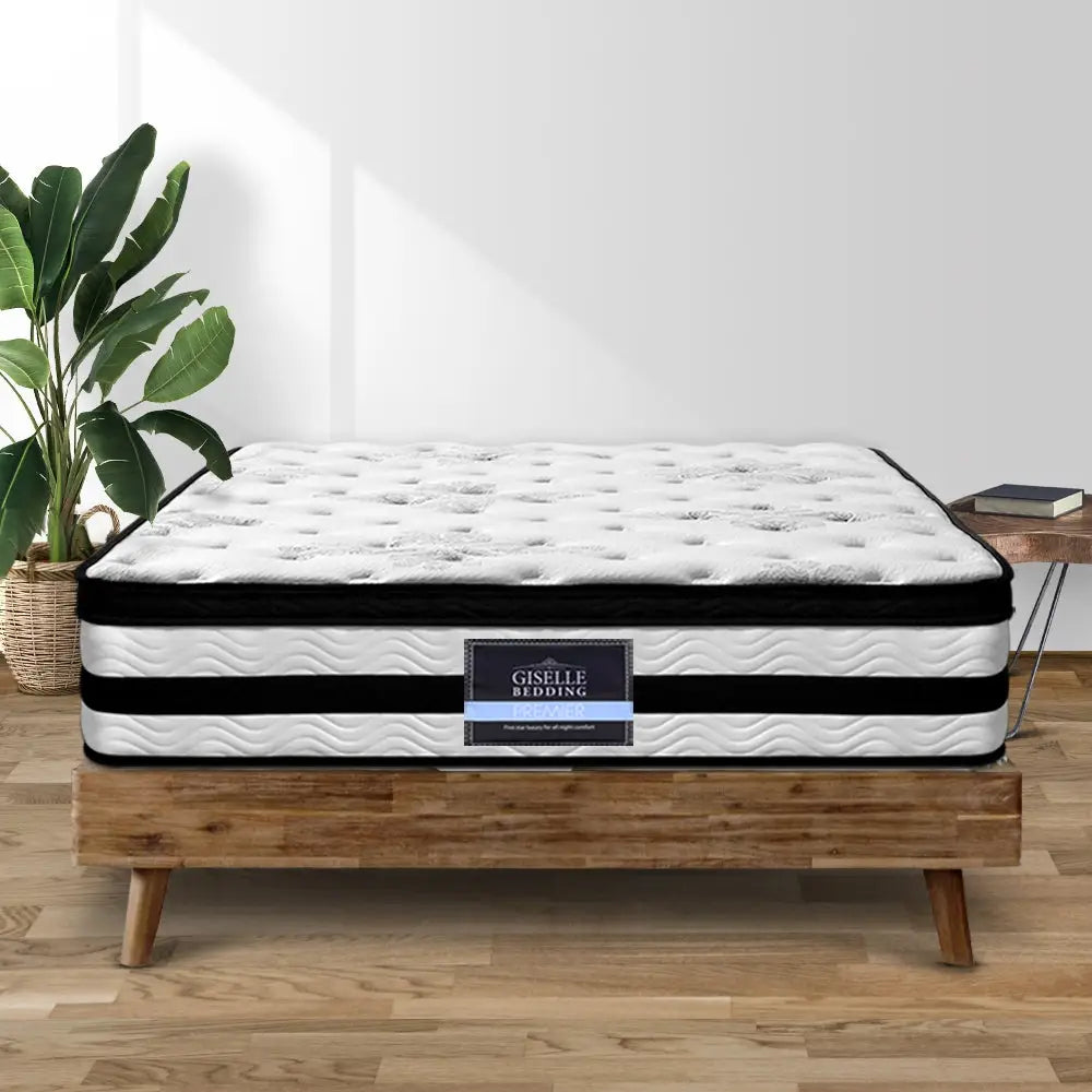 Giselle Bedding 34cm Mattress Euro Top Pocket Spring Super King - Furniture > Mattresses
