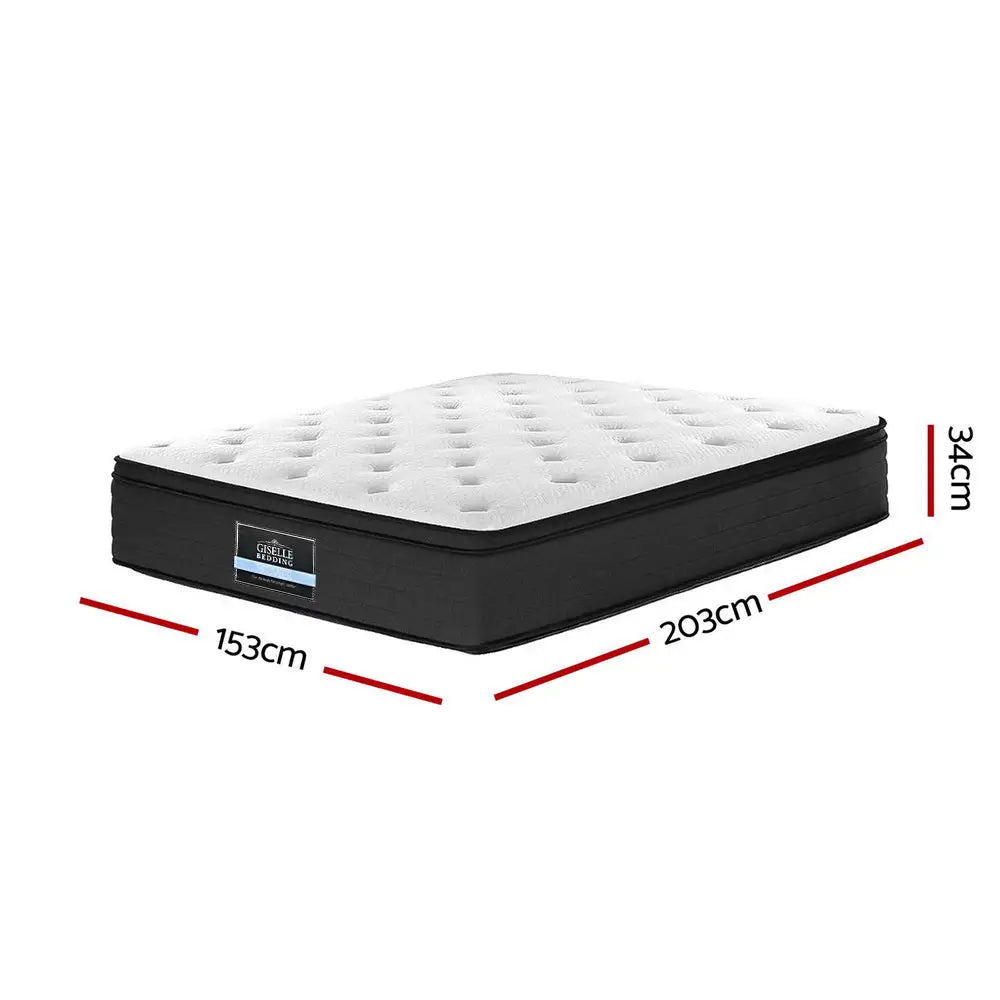 Giselle Bedding 34cm Mattress Euro Top Queen - Furniture > Mattresses