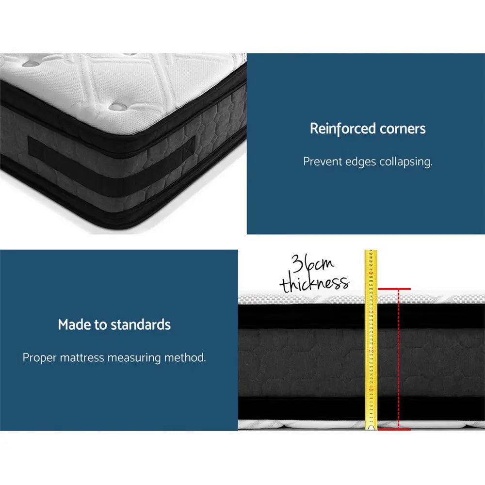 Giselle Bedding 36cm Mattress Cool Gel Memory Foam King Single - Furniture > Mattresses