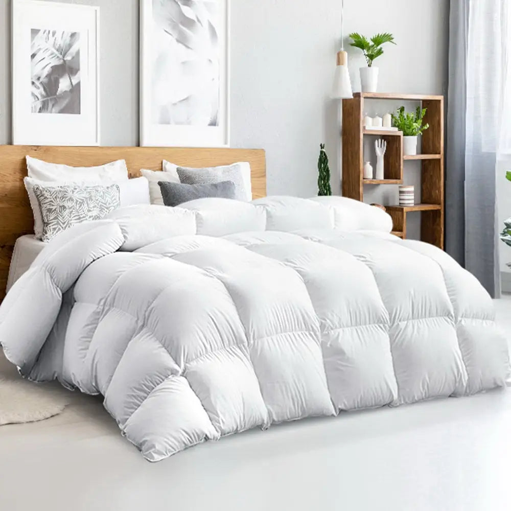 Giselle Bedding 500GSM Goose Down Feather Quilt King - Home & Garden > Bedding