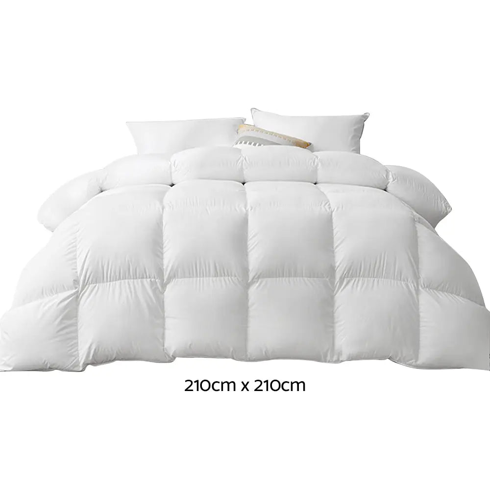 Giselle Bedding 700GSM Duck Down Feather Quilt Queen - Home & Garden > Bedding