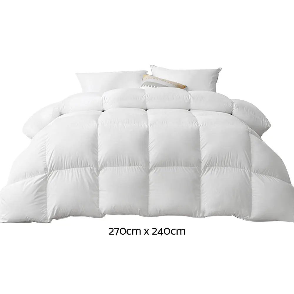 Giselle Bedding 700GSM Duck Down Feather Quilt Super King - Home & Garden > Bedding