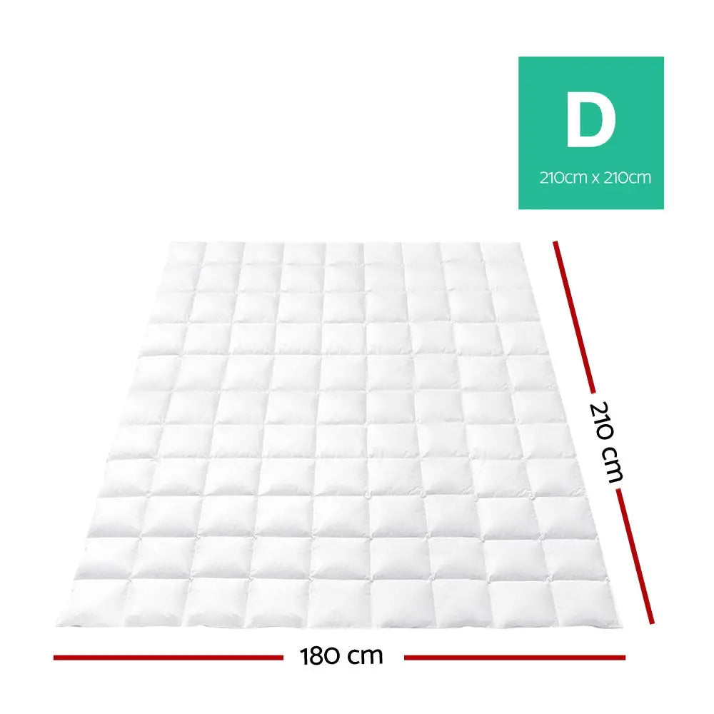 Giselle Bedding 700GSM Goose Down Feather Quilt Double - Home & Garden > Bedding