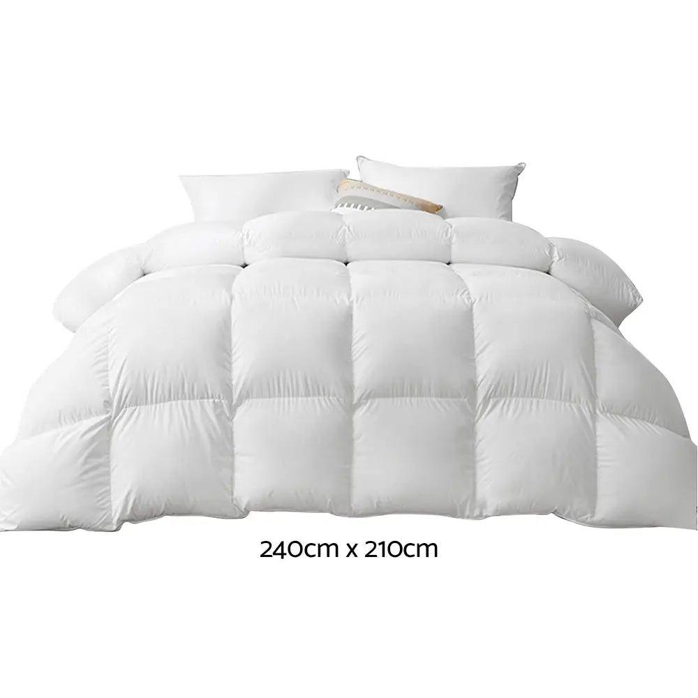 Giselle Bedding 700GSM Goose Down Feather Quilt King - Home & Garden > Bedding