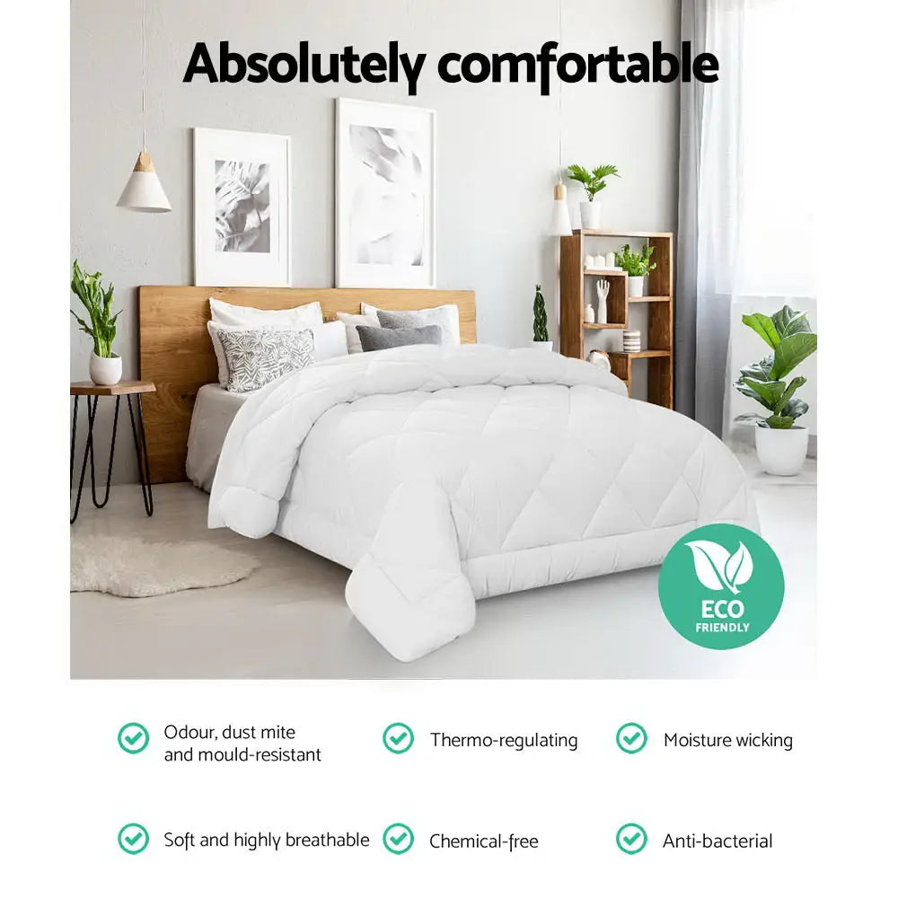 Giselle Bedding 800GSM Microfibre Bamboo Quilt Super King - Home & Garden > Bedding